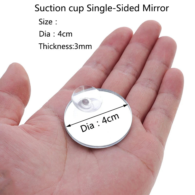 Acrylic Aquarium Betta Mirror Fish Tank Floating Round Mirror For Fish Betta Flowerhorn Cichlid Training 4cm/5cm/6cm/7cm/8cm/9cm