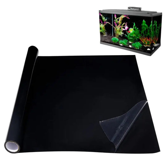 Static Cling Aquarium Background Static Cling Black Fish Tank Backdrop Aquarium Poster Background Aquarium Backdrop for Fish