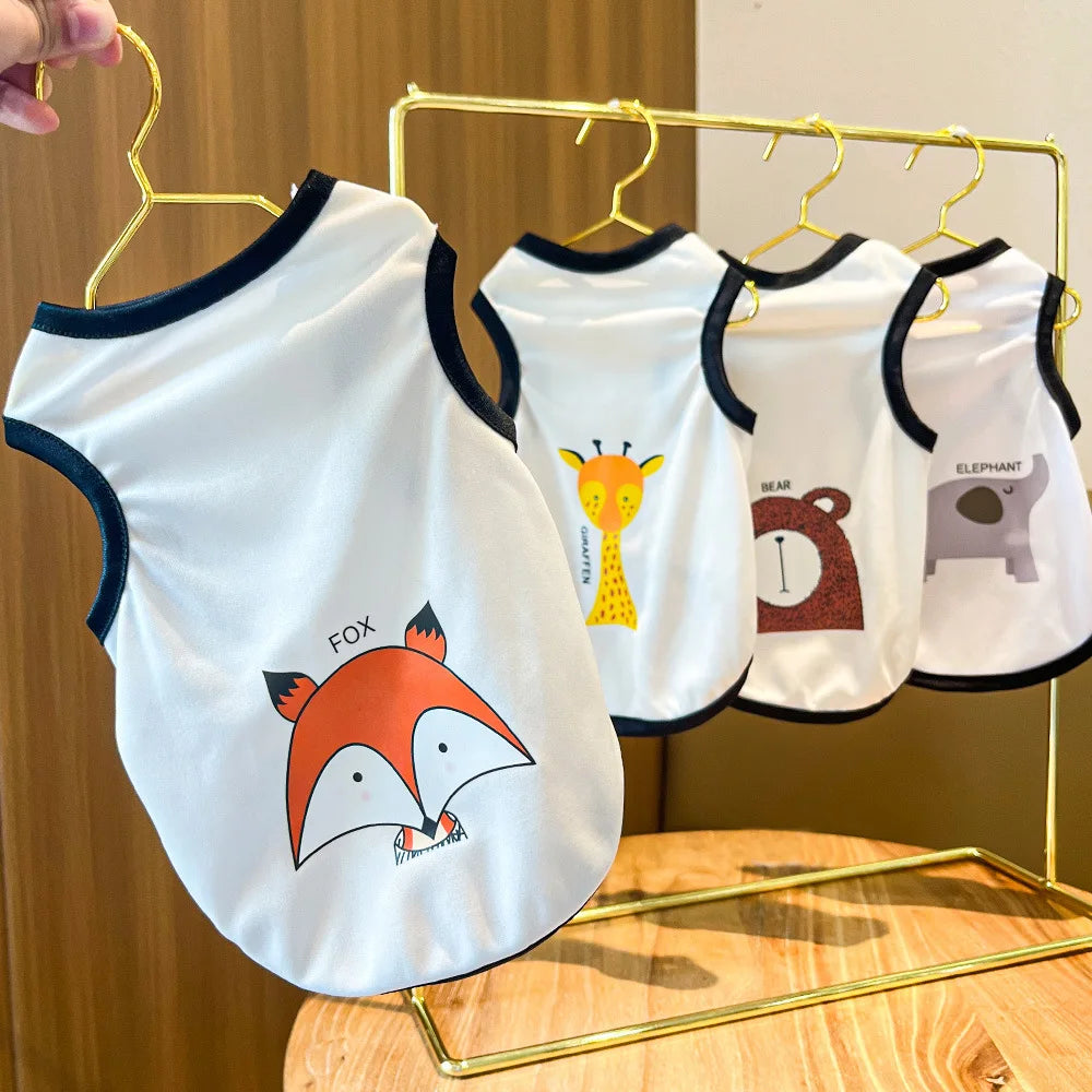 Pet Clothes Summer Breathable for Small Medium Dogs Vest Puppy Cat Vest T-shirt Teddy Thin Shirts Outdoor dog cooling vest