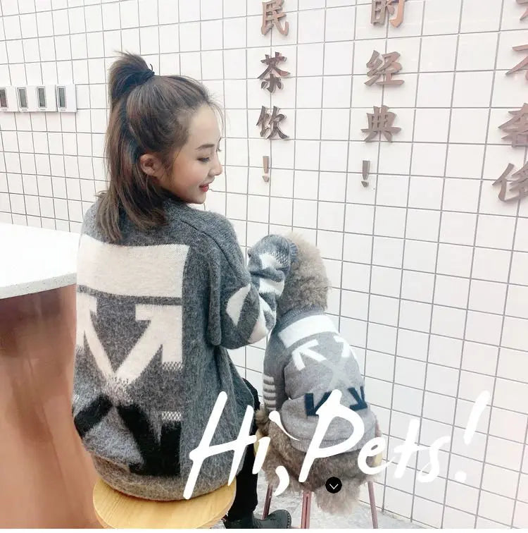 The New Pet Clothes Cat Sweater Dog Sweater Korean Version Spring and Autumn Parent-child Wear Six Sizes