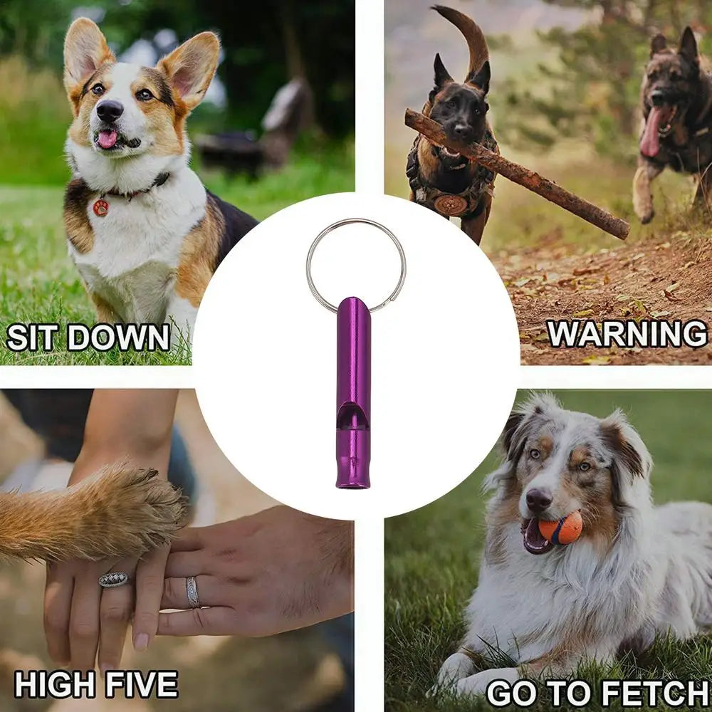Ultrasonic Dog Whistle Adjustable Dog Recall Whistle Anti Barking Ultrasonic Tool Portable Dog Training Behavior Aids Stop Bark