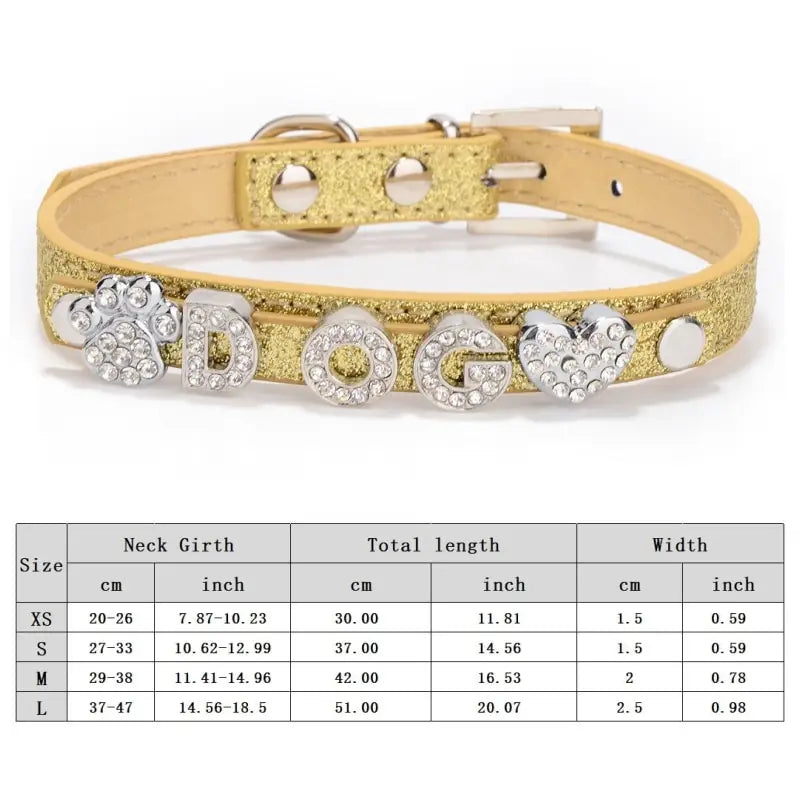 Custom Cat Dog Collar Personalized Rhinestone Puppy Collars Adjustable Letter Crown Charm Name Dog Necklace Chihuahua Id Collar