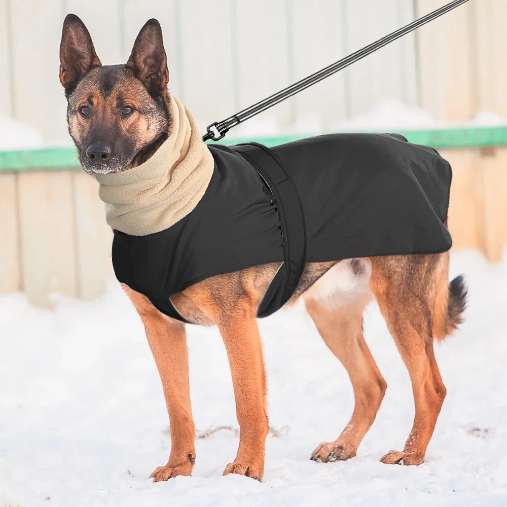 Super Warm Thick Dog Clothes Waterproof Dog Coat Jacket For Medium Large Dogs Greyhound Wolfhound Shepherd Clothing
