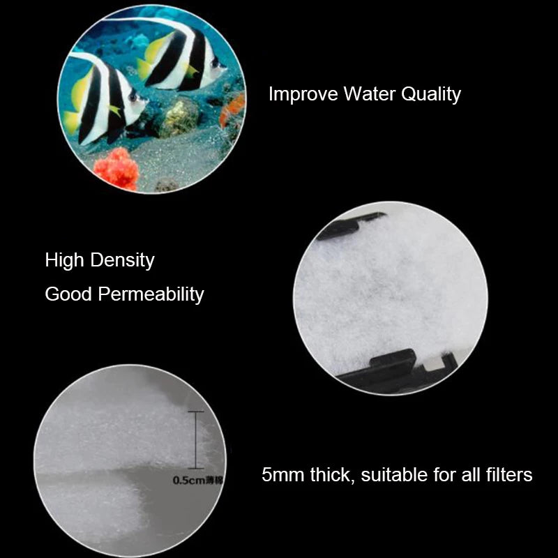 120x30x0.5cm Super Thin Aquarium Filter Super Biochemical Filter Cotton Sponge for Aquarium Fish Tank Bio Cotton Foam Skimmer