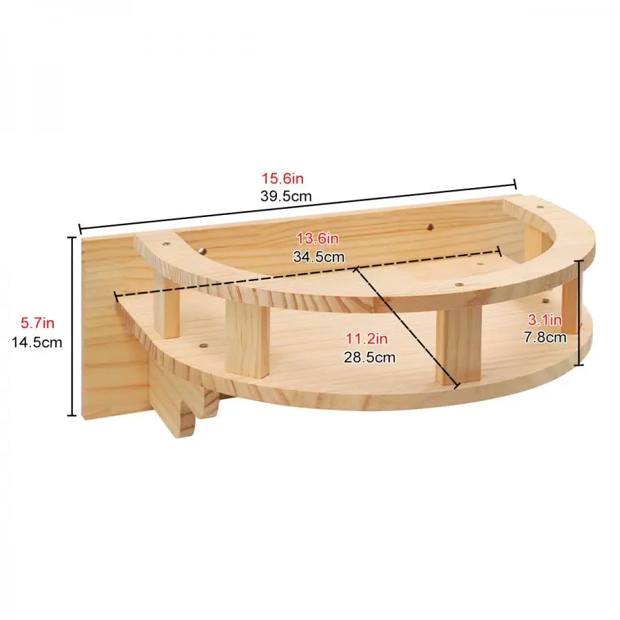 Cat Wall Pet Wooden Furniture Climbing Shelves Cat Hammock with Ladder or Jumping Platform for Kittens Indoor Playing and Perch