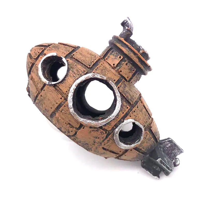 Artificial Aquarium Decoration Shelter Ornament Submarine Decor Resin Landscaping House for Fish Accessories for Aquarium Stuff
