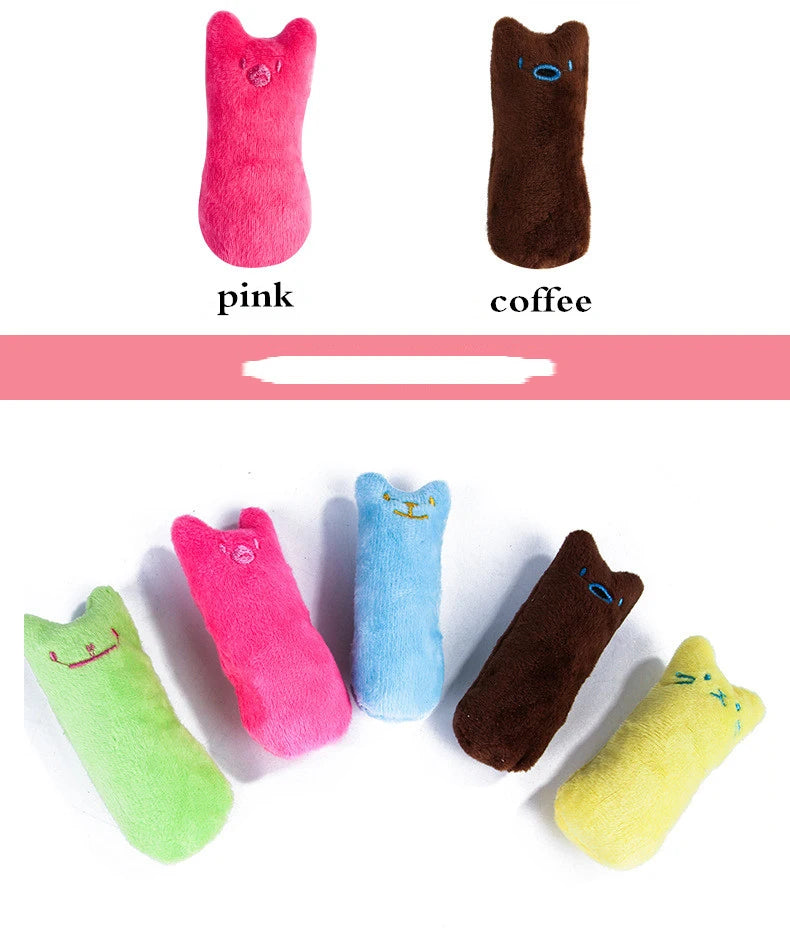 Teeth Grinding Catnip Toys Funny Interactive Plush Cat Toy Pet Kitten Chewing Vocal Toy Claws Thumb Bite Cat mint For Cats