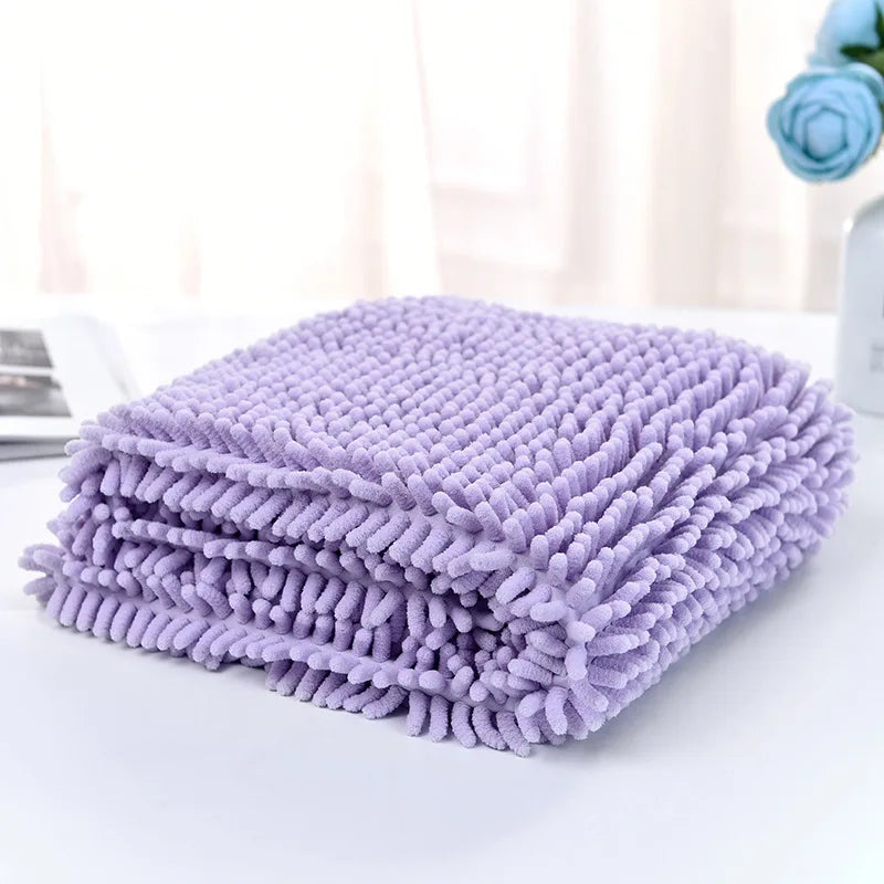 Pet Dog Towel, Super Absorbent Microfiber Towel with Hand Pockets, Quick Dry Shammy Towel Dog Bathing Supplies, Machine Washable