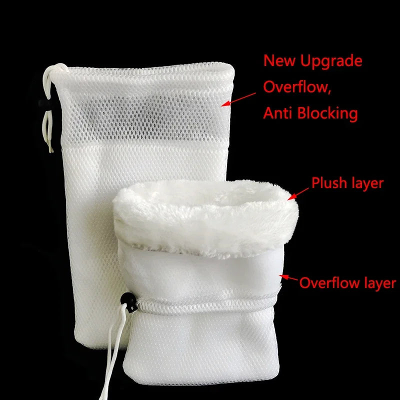 Thickening Encryption Aquarium Filter Reuse Wash Filter Magical Blanket Bag Pad Biochemical Biological Filtration Clean for Fish