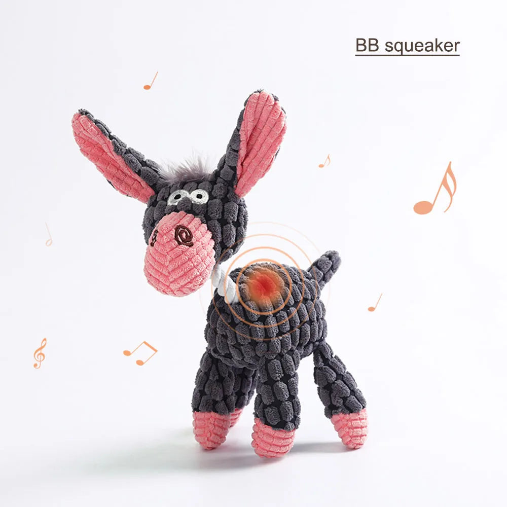 Pet Toys Plush Dog Toys Squeaky Dog Toys Stuffed Toys for Small Medium Large Dogs Animals Toys Puppy Chew Toy with Clean Teeth