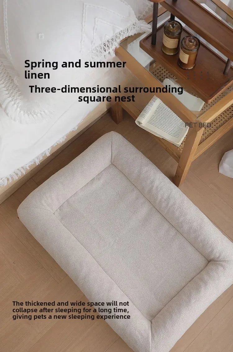 Surround Quadrangle Dog Kennel All-season High Thickened Memory Foam Removable Waterproof Spacious Solid Wear-resistant