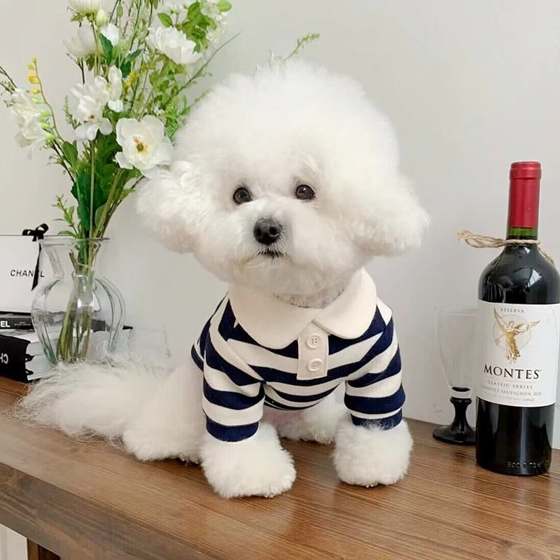 Summer Puppy Clothes Solid Dog Polo Shirt Teddy Bichon Frise Chihuahua Dog Pullover Cat Dog Sweatshirt Pet Cooling Vest Clothing