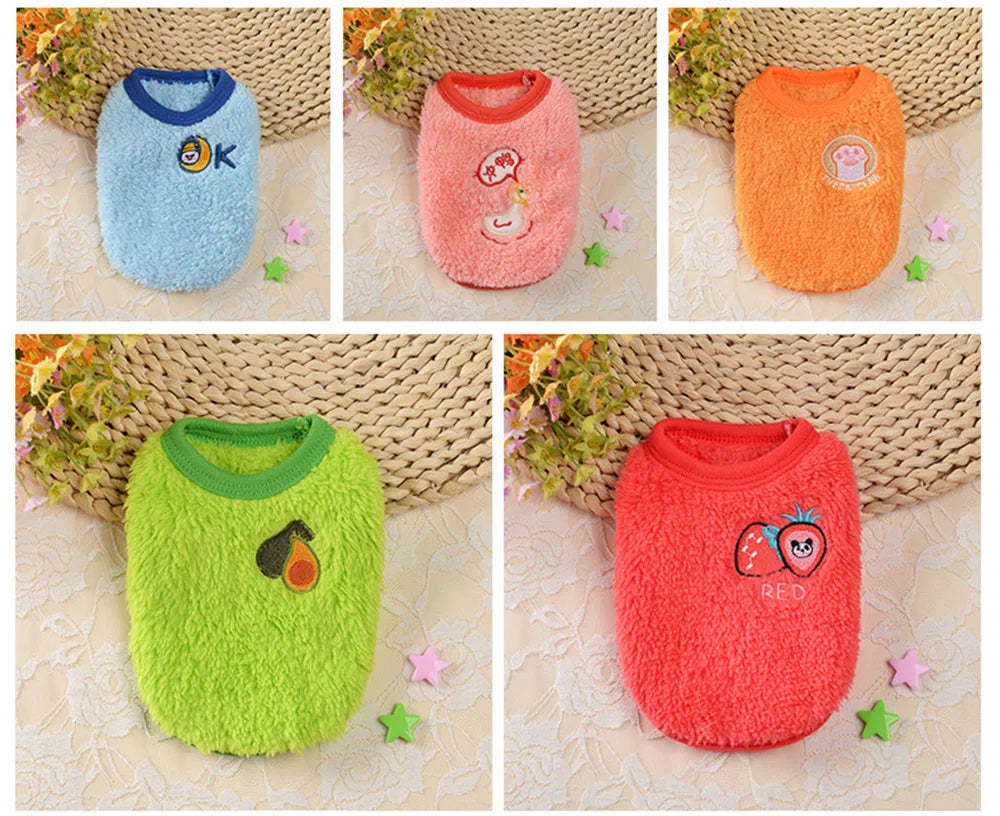Guinea Pig Clothes Small Animal Rabbit Cat Warm Vest Cozy T-Shirt for Guinea Pig Ferret Bunny Kitten Chihuahua and Small Animals
