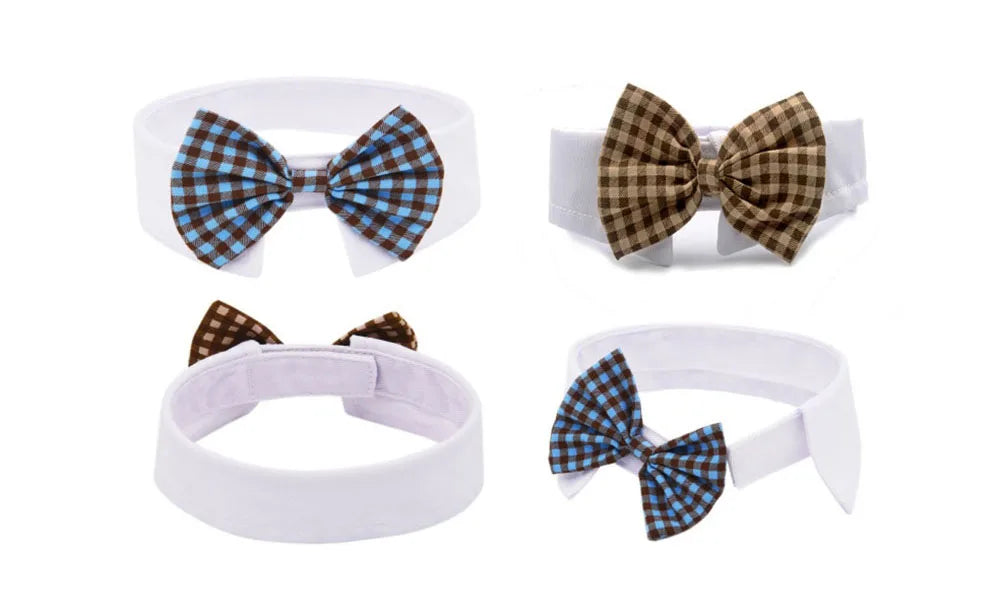 Pet Dog Cat Adjustable Bow Tie Collar Puppy Necktie Bowknot Bowtie Pet Cat Holiday Wedding Decoration Accessories for Small Dogs