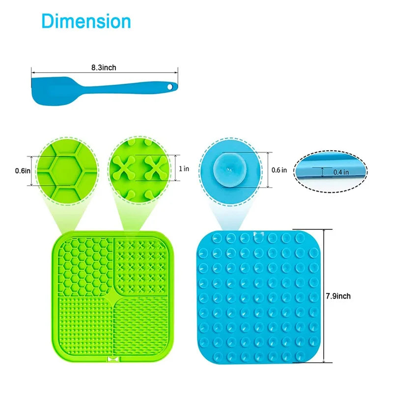 Dog Slow Feeders Mats Lick Mat Boredom Anxiety Reduction Perfect for Food Yogurt Peanut Butter Alternative to Slow Feed Dog Bowl