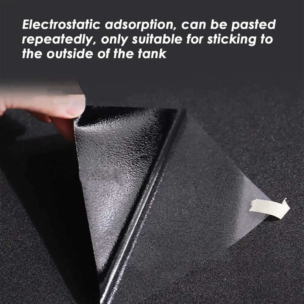 Static Cling Aquarium Background Static Cling Black Fish Tank Backdrop Aquarium Poster Background Aquarium Backdrop for Fish
