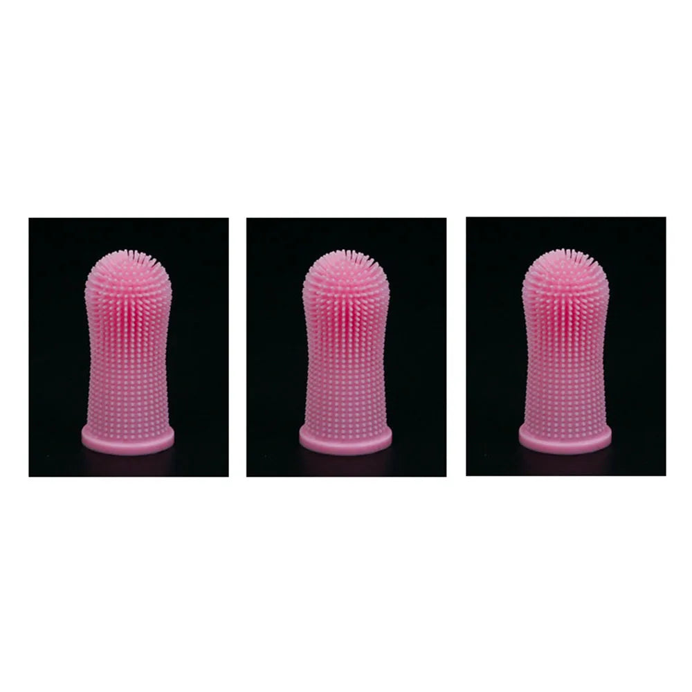 360-degree Dog Finger Toothbrush Extra Soft Pet Toothbrushes Silicone Teeth Cleaning Tools for Cats Puppies Dental Care Supplies