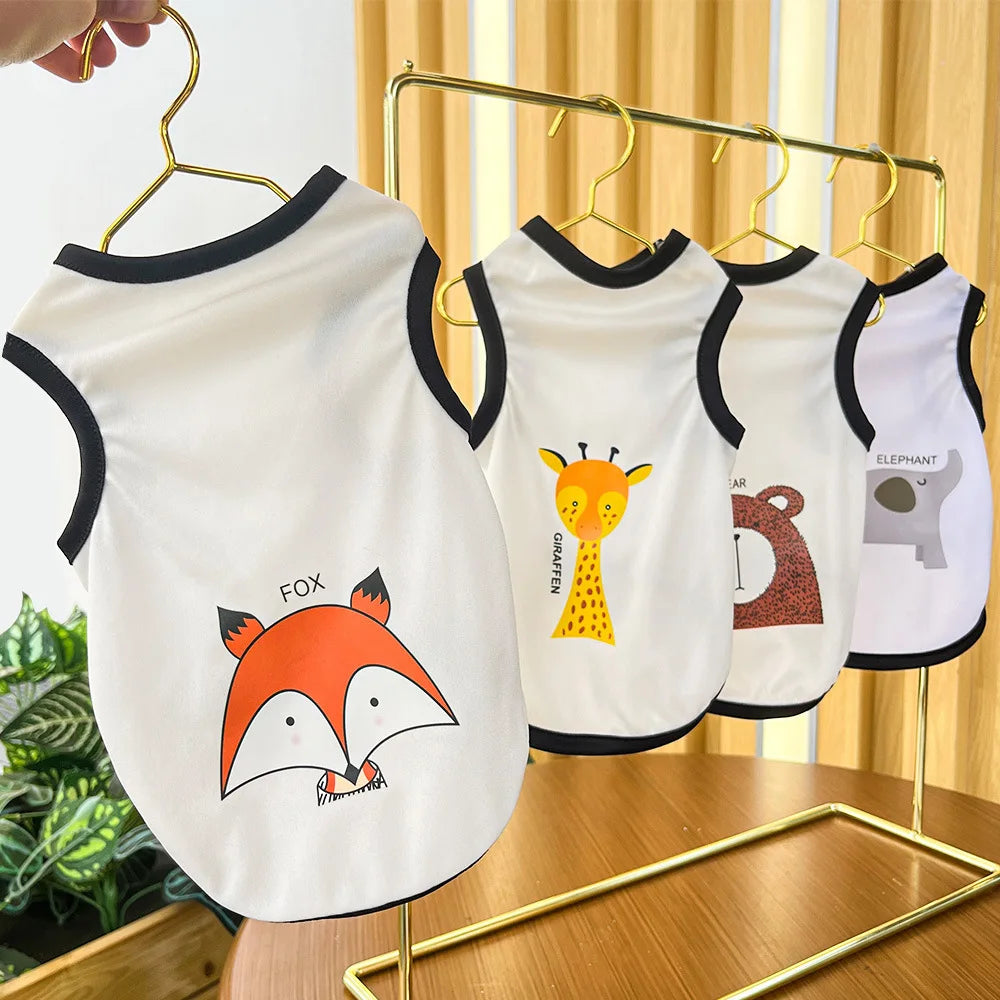 Pet Clothes Summer Breathable for Small Medium Dogs Vest Puppy Cat Vest T-shirt Teddy Thin Shirts Outdoor dog cooling vest