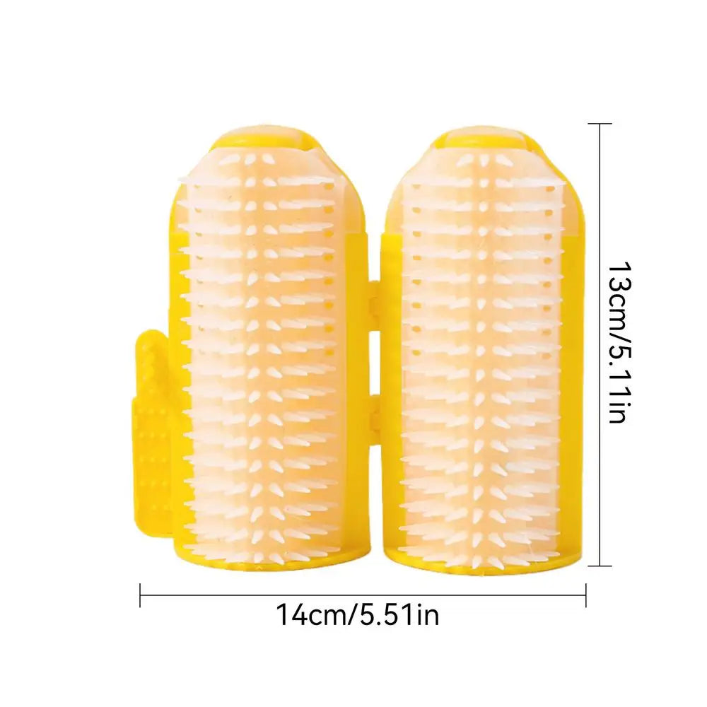 Cat Rubbing Corner Cat Scratcher Cat Corner Brush Grooming Kitten Pet Brush Corner Grooming Massage Brush Catnip Groomer