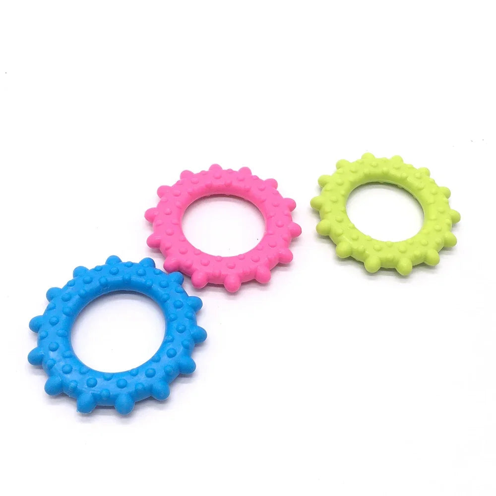 1pc Pet Chew Toy Soft TPR Small Dogs Teeth Grinding Chewing Squeaky Toys Indoor Puppy Interactive Training Molar Biting Toy