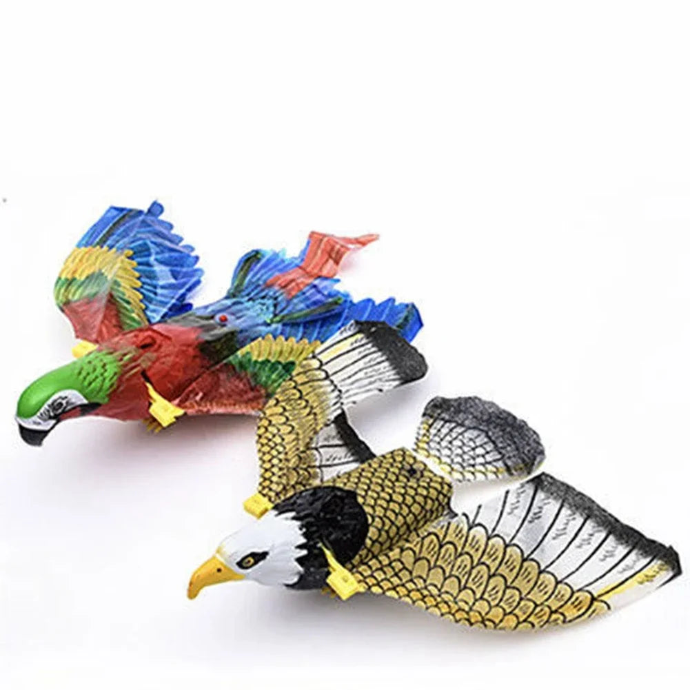 Pet Toy Electric Simulation Fake Eagle Electronic Rotation Simulation Bird Hanging Interactive Teasing Cat Dog Toy Silent Model