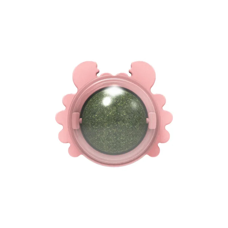 1PC Natural Cats Candy Snack Ball Rotatable Toy Catnip Pure Cat Molar Toothpaste Edible Bolus Teeth Cleaning Bite-resistant Toys