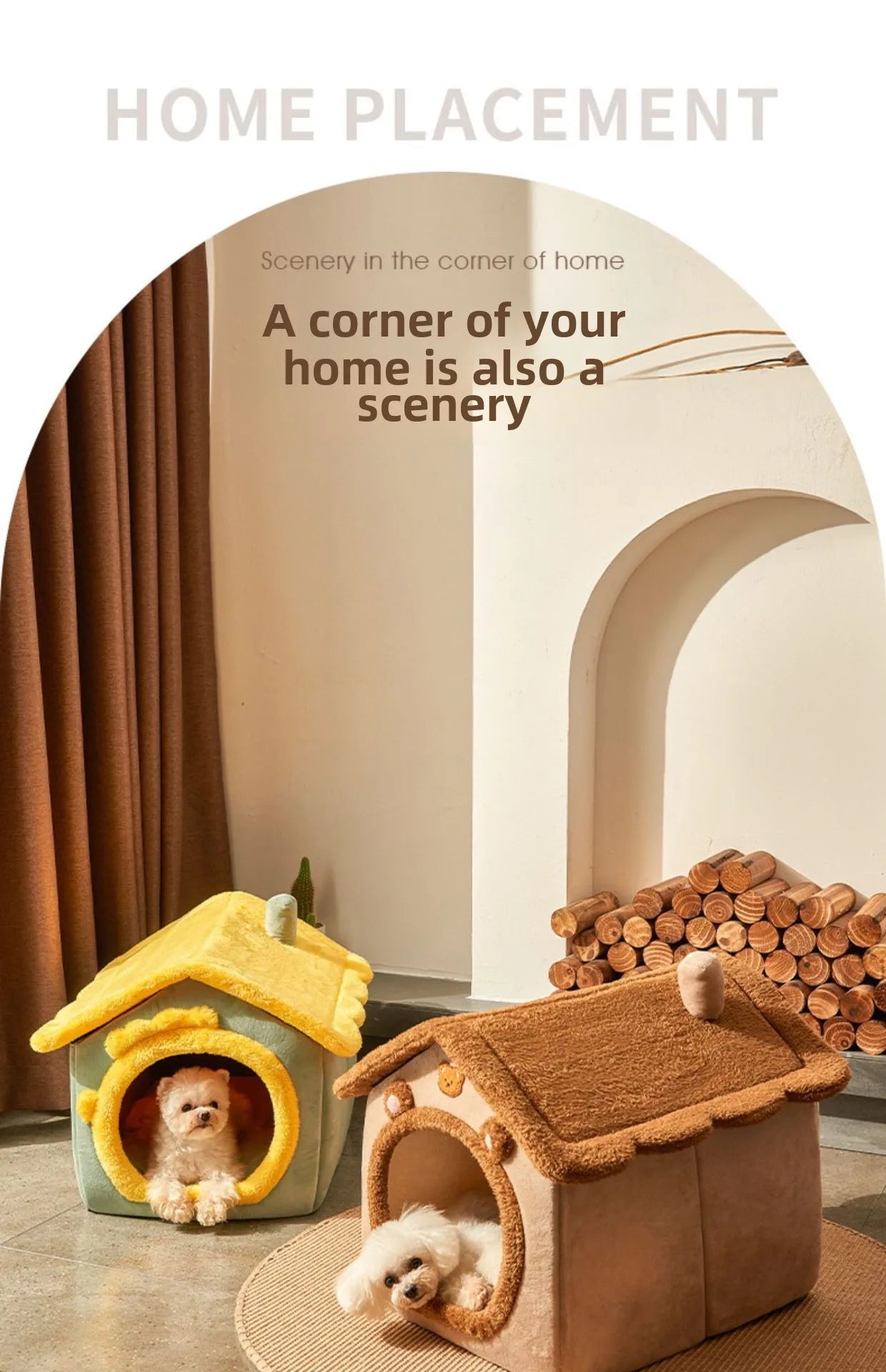 The kennel is universal in all seasons, the house type is small, the dog can be dismantled and washed, the dog house cat litter