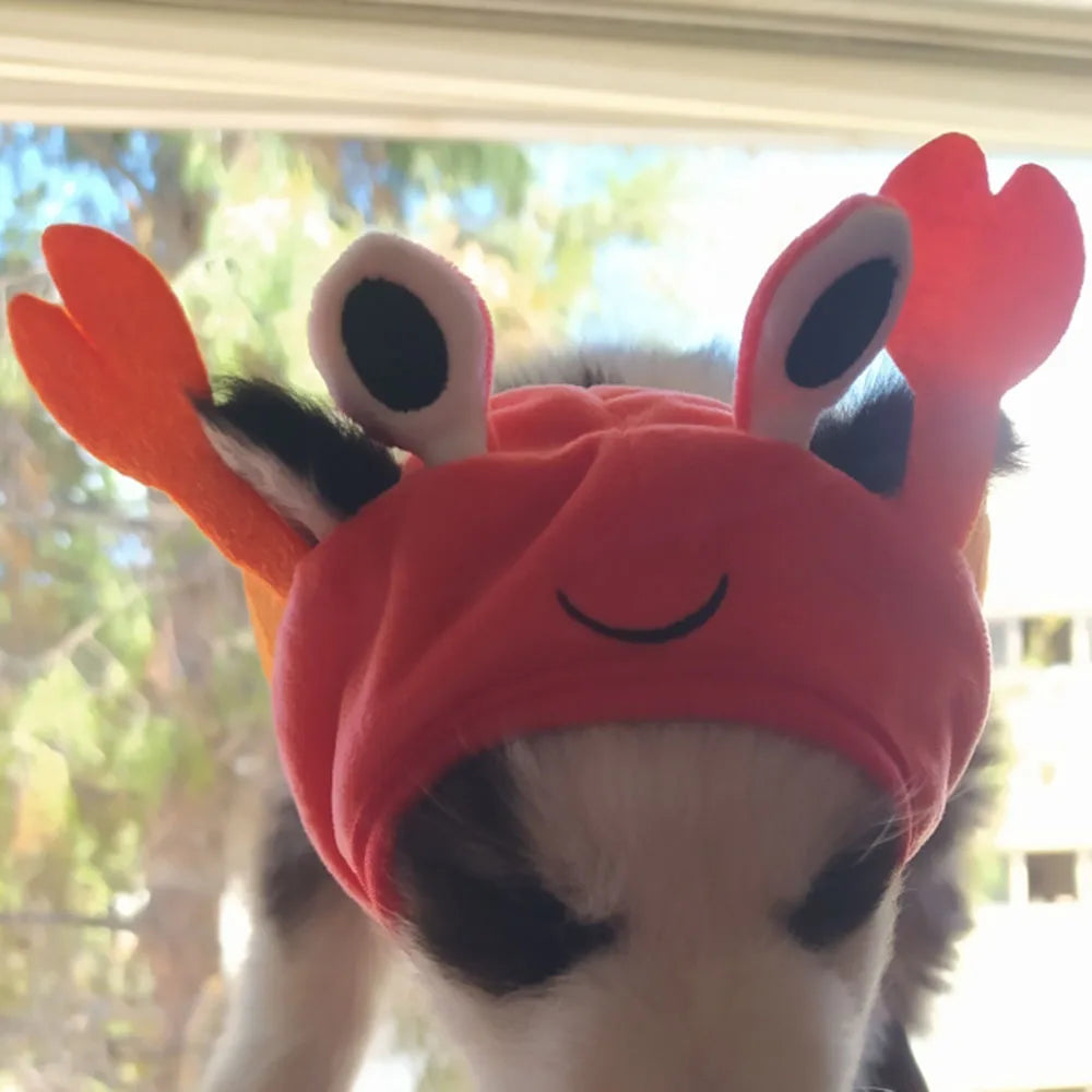Cute Pet Hat Small Dog Cat Hat Easter Bunny Hat Crab Lobster Frog Cap Pet Party Costume Accessories Headwear for Cat Kitten Pug