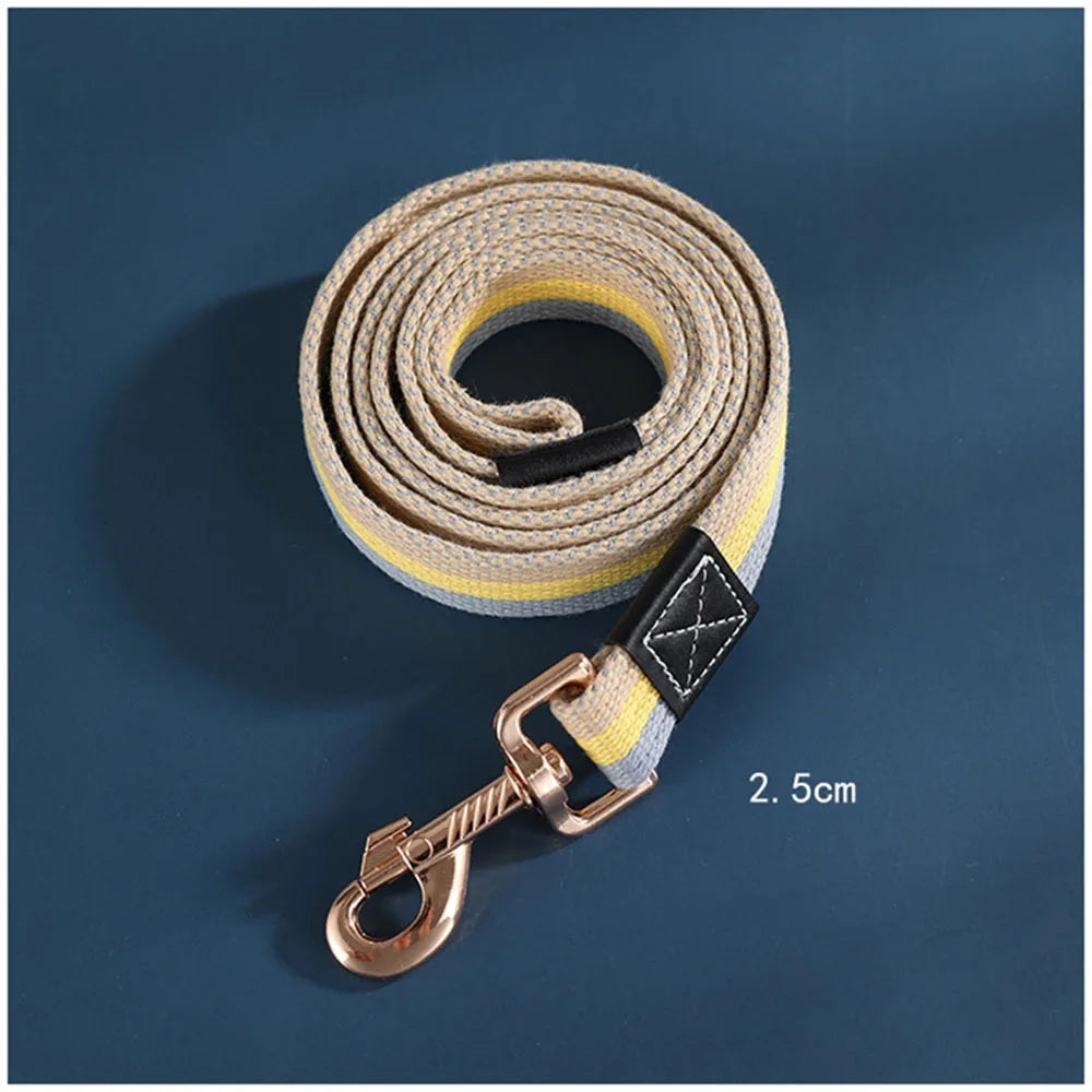 Thick Canvas Dog Leash Comfortable Cotton Non-slip Dog Training Walking Leash Resistant for Small Medium Large Dogs Pet Products