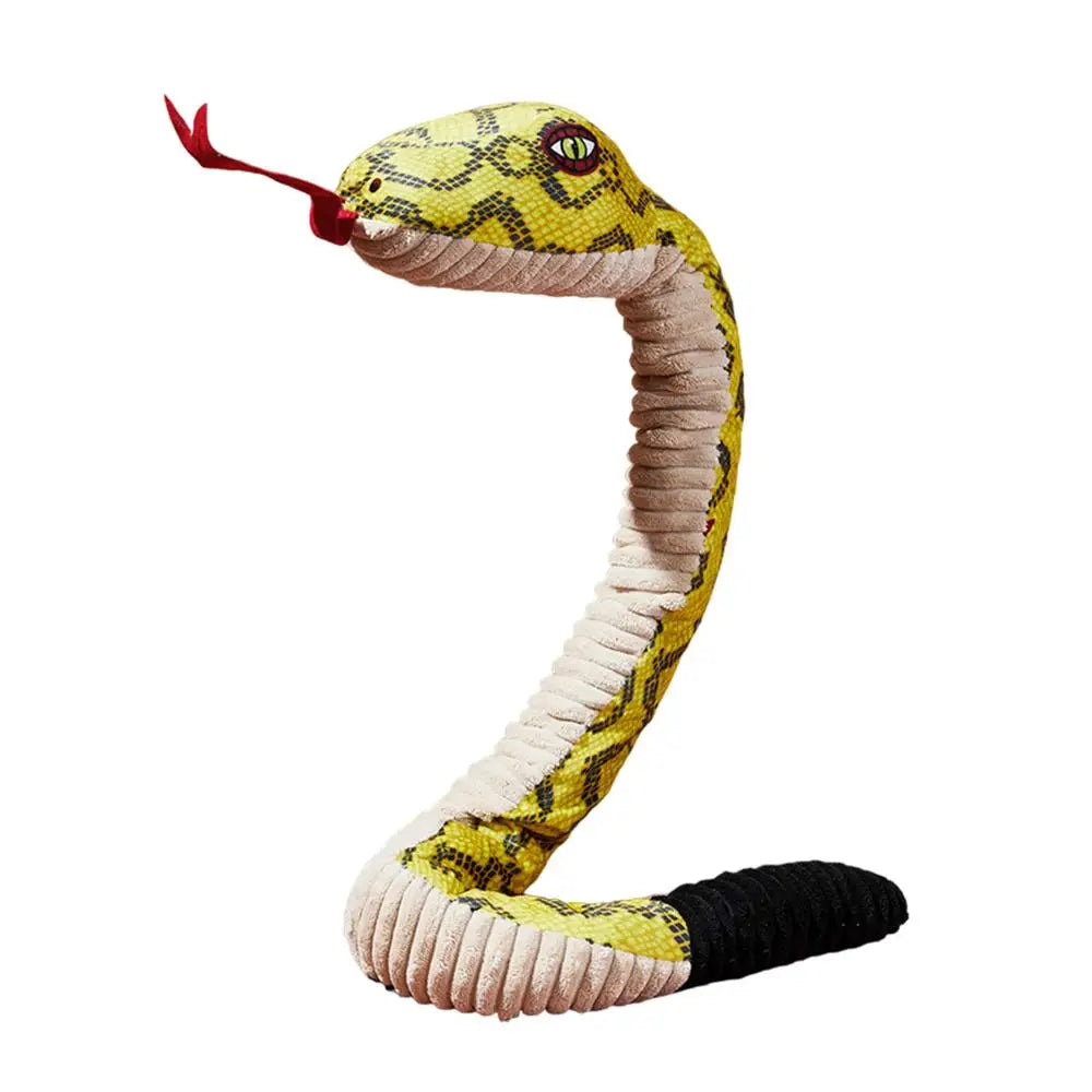 Squeaky Snake Dog Toy Plush Cute Dog Chewing Toy Stuffed Animal Bite-resistant Sounding Paper Animals Chew Toy For Puppy Dogs