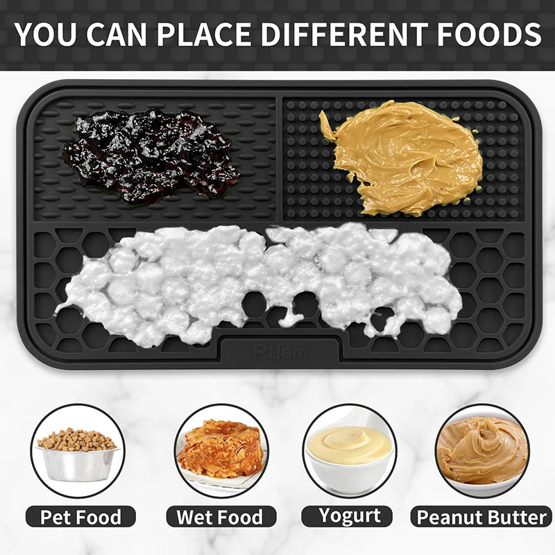 Pet Placemat Cat Feeding Mat Dog Slow Food Mat Cats Feeding Pads Solid Color Silicone Non-Slip Pet Supplies