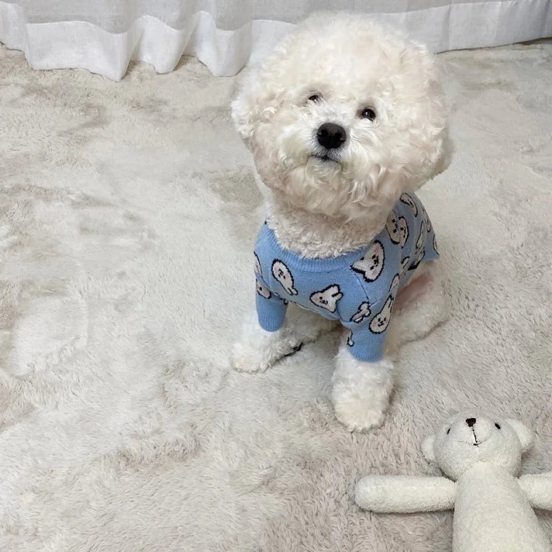 Winter Dog Sweater Pet Dog Clothes Chihuahua French Bulldog Costume Cute Dog Jersey Cat Coat Dog Overalls Puppy Knitted Sweater