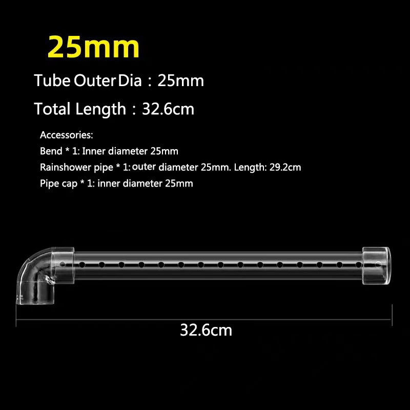 Aquarium Filter Rain Spray Bar Outflow Pipe Transparent Acrylic Rain Shower Outlet Tube Kit Fish Tank External Filter Accessries