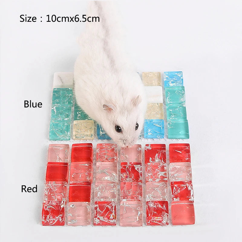 Small Pets Hamster Summer Cooling Pad Natural crystal ore Cool Mat Resin Cooler Beds for Chinchilla Guinea Pig Hamster Accessory
