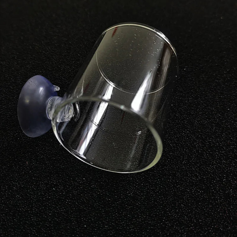 New Glass Aquarium Feeding Ring Fish Tank Station Floating Food Tray Feeder Aquarium Accessory with Strong Suction Cup
