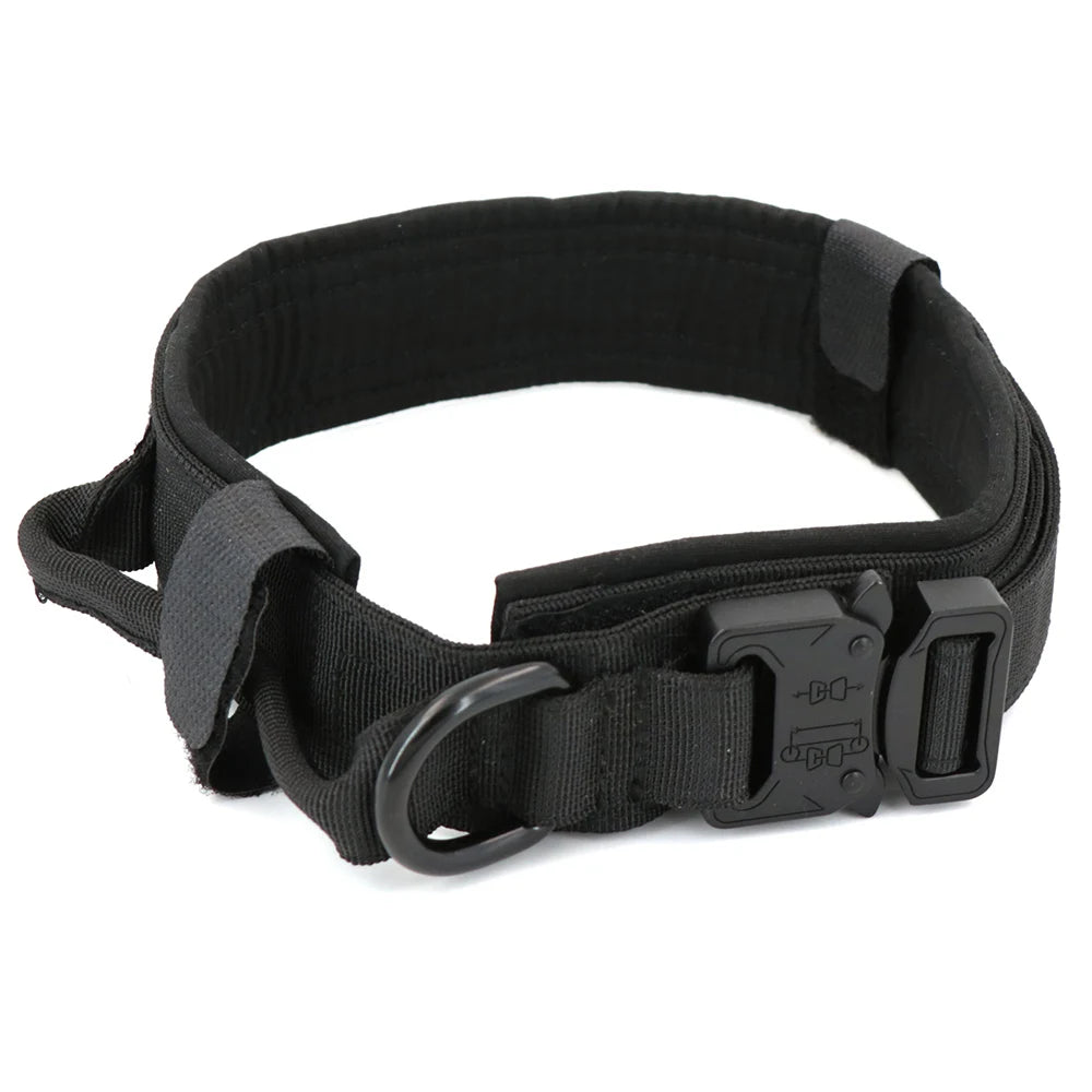Durable Military Tactical Dog Collar Bungee Leash Nylon Walking Training Pet Collar for Medium Large Dogs German Shepherd