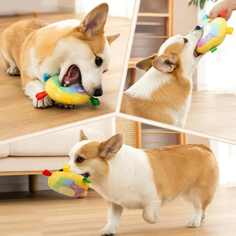 Squeaky Pet Toys Dog Plush Sound Chew Toys Bbiscuit Shape Animal Squeaky Dog Chewing Toy Plush Dog Toys Puppy Chewing Sound Toy