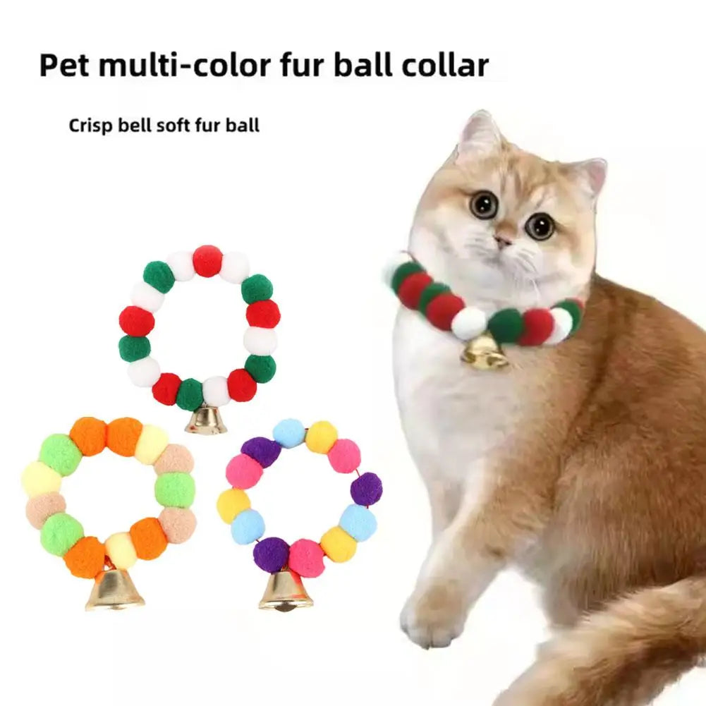 Cat Bell Collar Soft Kitten Collar Bell Fashion Pet Necklace Collar Pet Supplies For Birthday New Year Christmas Thanksgivi M6T0