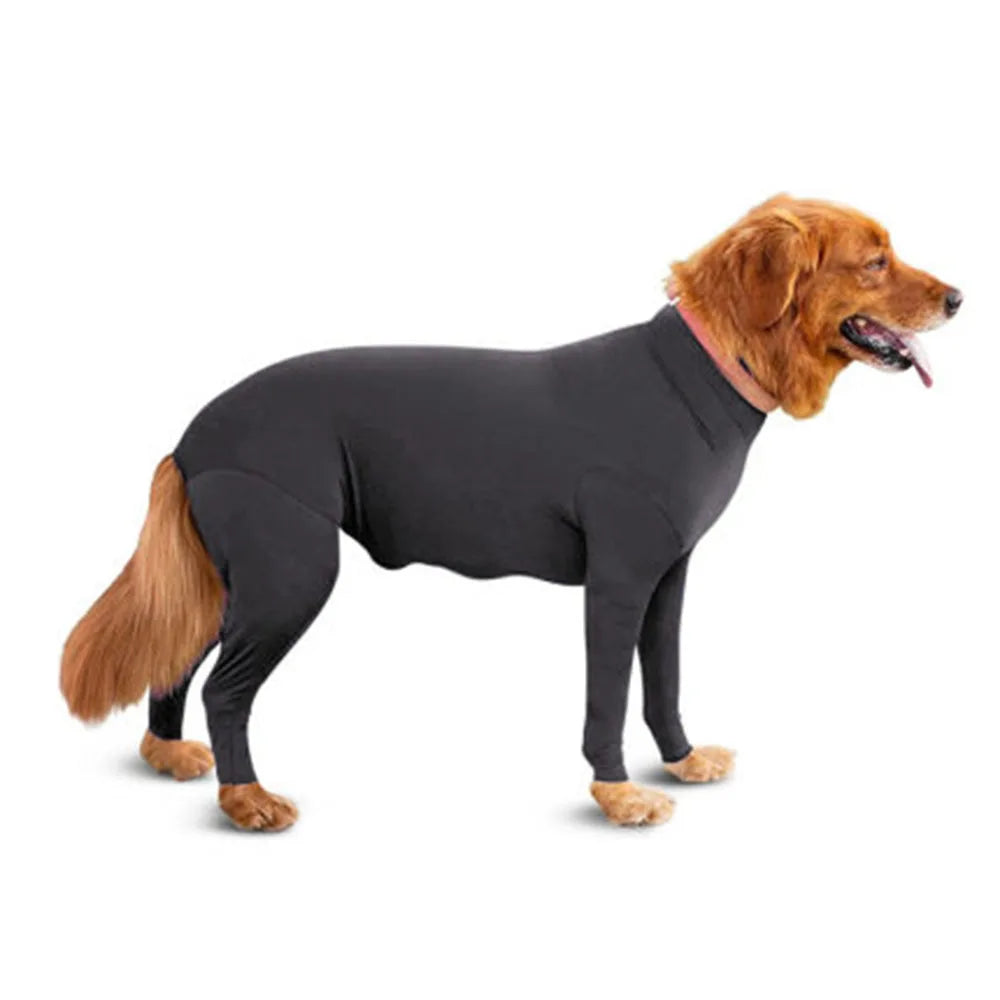 Dog Onesie Clothes Shedding of Dog Hair for Home Car Travel Anxiety Calming Shirt Surgery Recovery Body Jumpsuit for Large Dogs