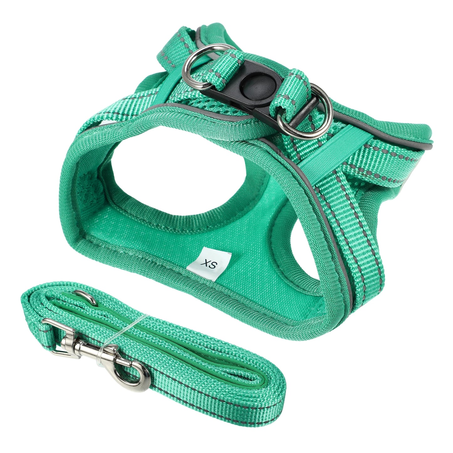 UXCELL Dog Harness Slip Lead Dog Leash 2pcs Sets Adjustable Dog Lead Step-in Puppy Pet Vest for Small Medium Dogs