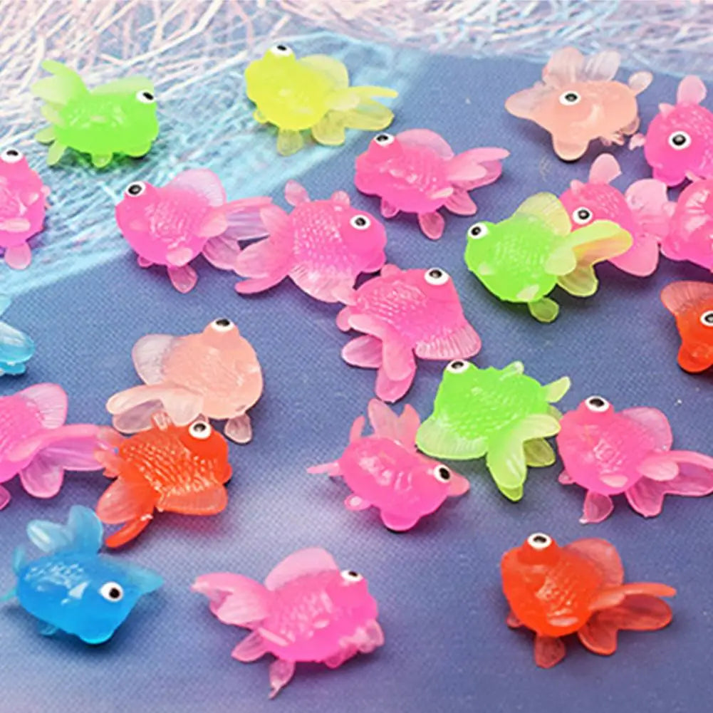 TPR Soft Glue Simulation Goldfish Transparent Environmentally Friendly Floating Small Goldfish Marine Animal Fish Tank Aquarium