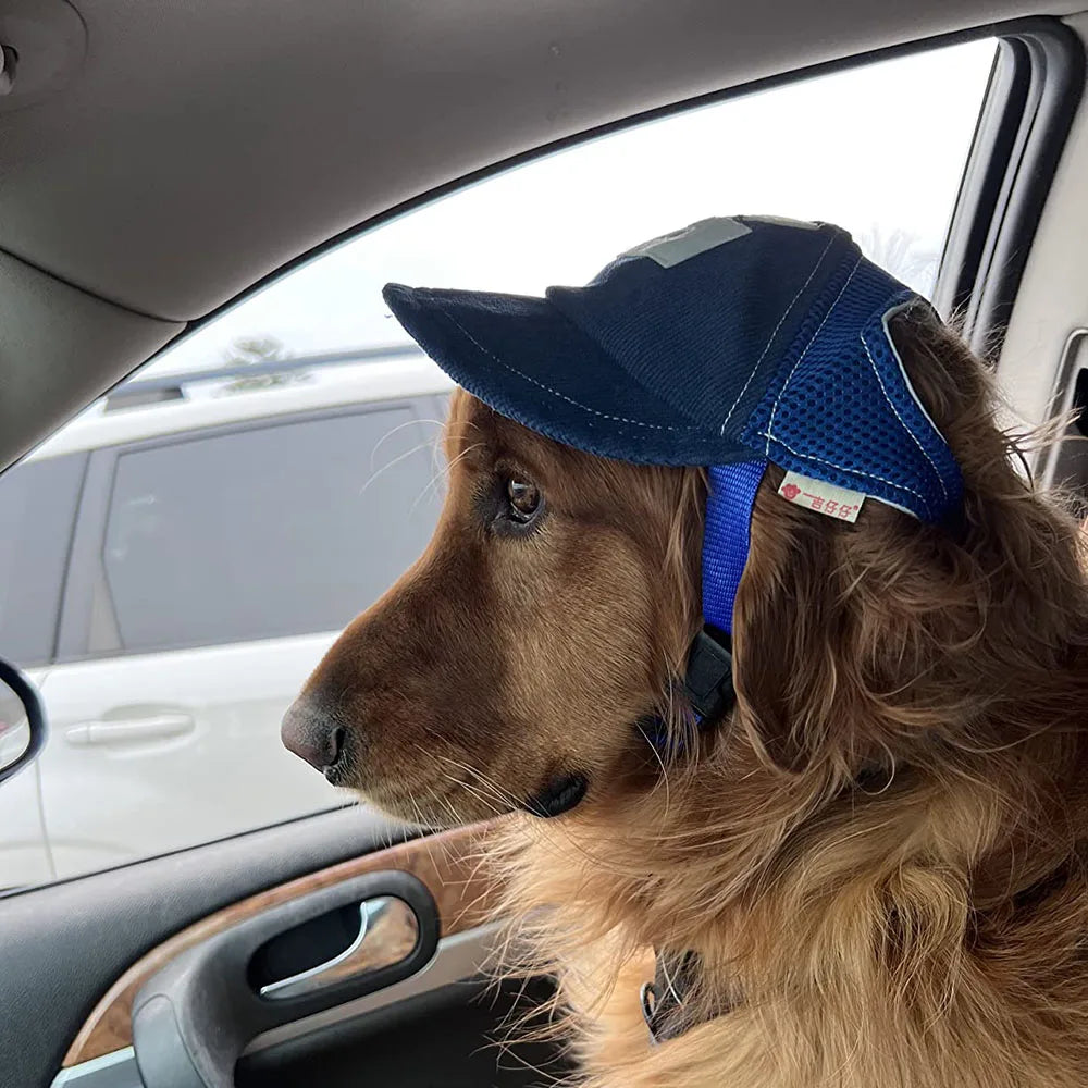 Sport Dog Baseball Cap Outdoor Pet Sunbonnet Hats Puppy Cap with Adjustable Ears Hole for Dogs Outdoor Summer Dogs Accessories