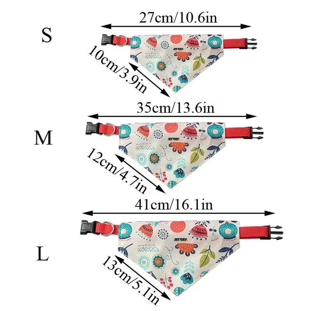 Sweet Print Puppy Dog Collar Bandana for Small Dogs Pet Cat Triangular Bandage Chihuahua Gota Bibs mascotas Grooming Accessories