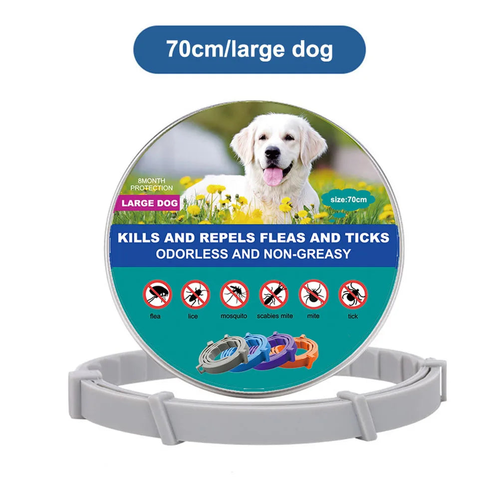 38cm 70cm Retractable Deworming Dog Cat Collar Pet Anti Flea Ticks Collar Repellent Mosquito Pet Collars for Cats Dogs Products