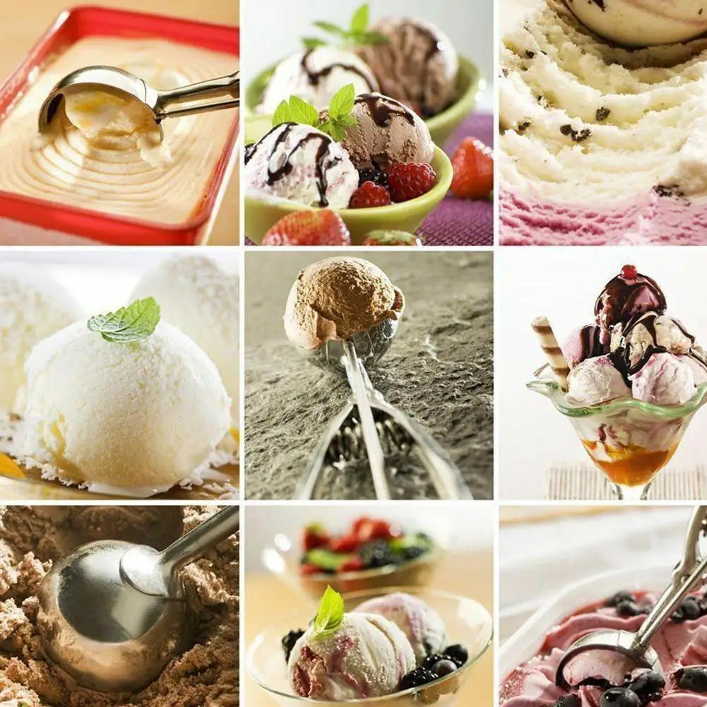 Stainless Steel Ice Cream Spoon Easy To Clean And To Easy Scoop Watermelon Ice Demould Kitchen Cream Fruit Tool T1Y0