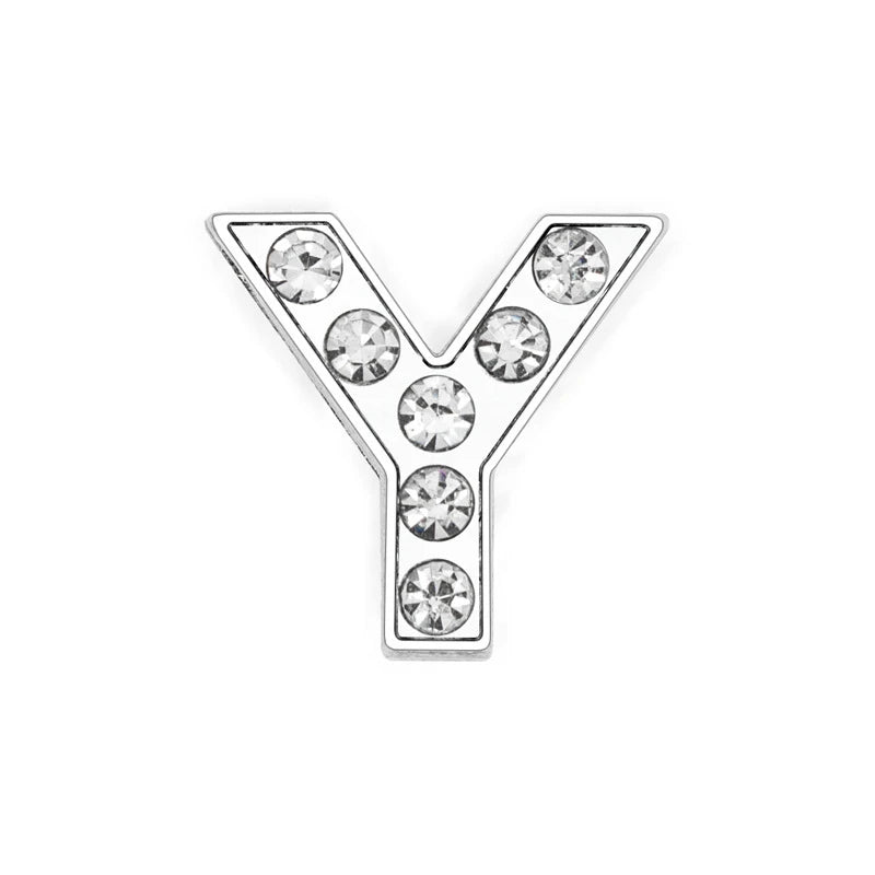 10mm Chrome Alloy Diamond Capital English Alphabet Jewelry Manual Diy Cat Claw Love Pet Collar Accessories