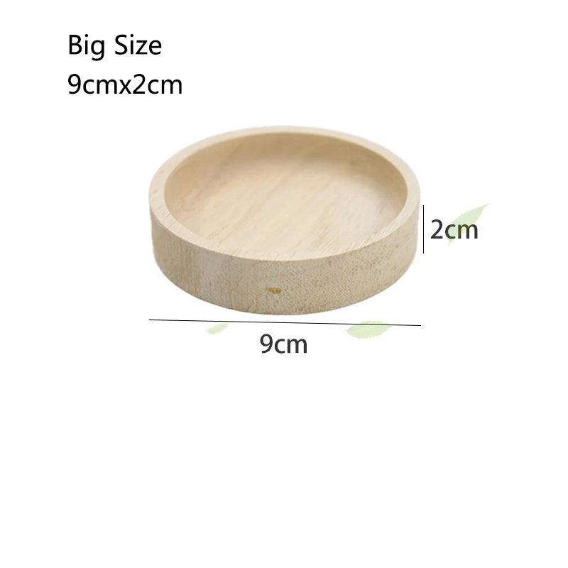 Smooth Wooden Hamster Feeding Bowl Hamster Food Bowl Small Animal Round Feeding Dish for  Chinchilla Hamsters Gerbils Mice