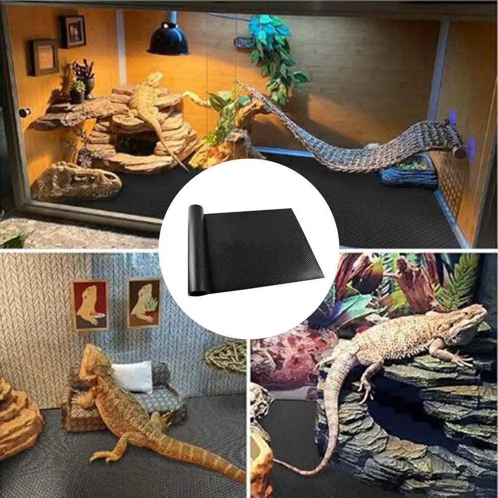 Reptile Carpet Anti-Slip Terrarium Liner Substrate Climbing Animals Breeding For Bearded Turtles Snakes Iguana Tortoises