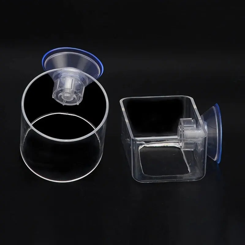 1Pcs Fish Feeding Aquarium Feeding Ring Fish Tank Station Floating Food Tray Feeder Aquarium Accessory with Strong Suction Cups