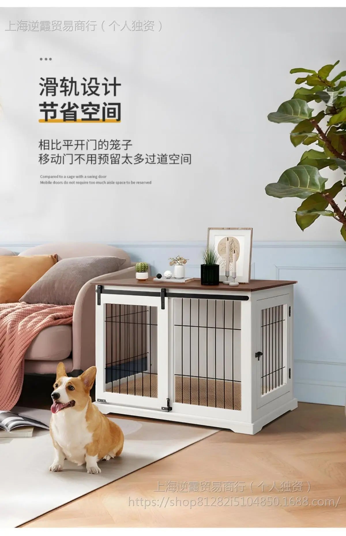 Unipaws sliding door cage high-end furniture wind pet cage medium and large dog house